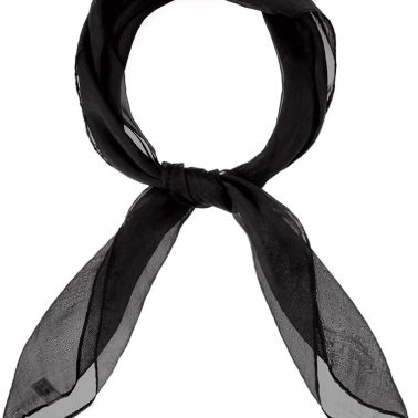 50s Chiffon Scarf Sheer Square Neck Head Scarf for Women