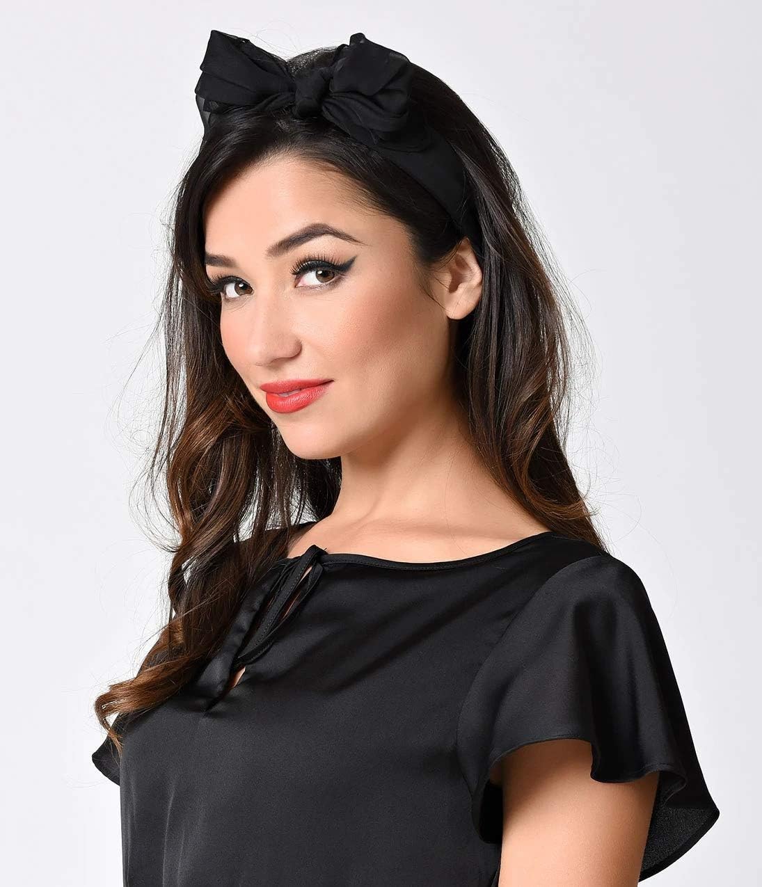 50s Chiffon Scarf Sheer Square Neck Head Scarf for Women - Image 4