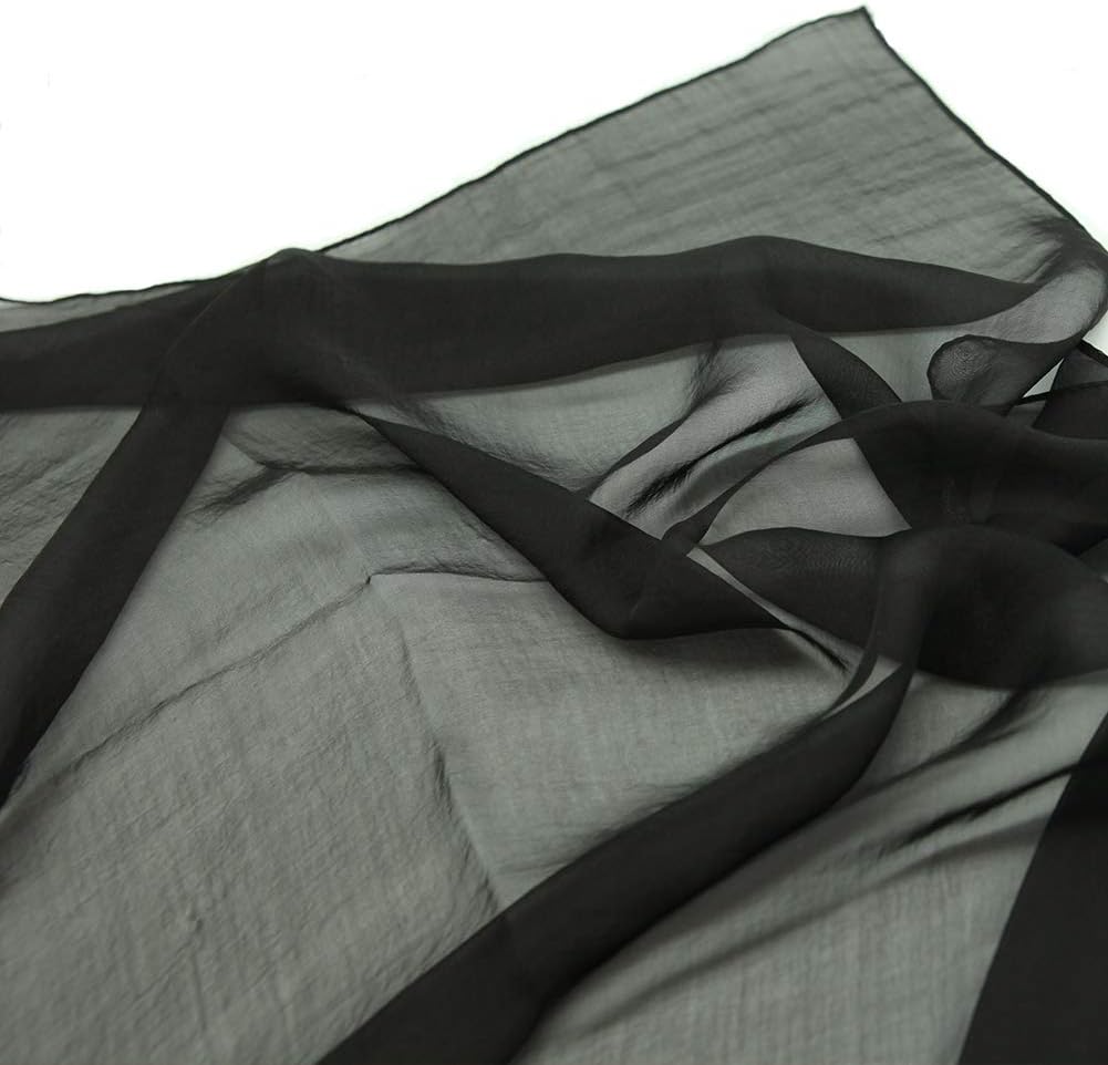 50s Chiffon Scarf Sheer Square Neck Head Scarf for Women - Image 6